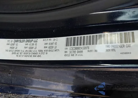 2012 Chrysler 200 Touring from USA, damaged, VIN 1C3CCBBB8CN132076